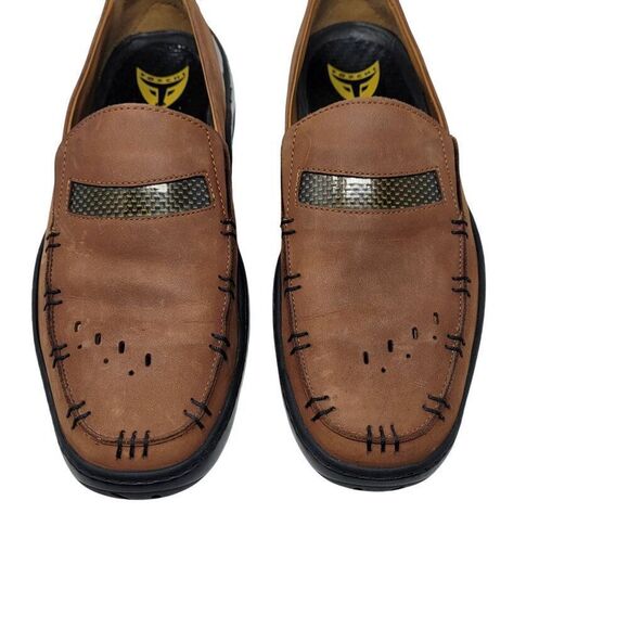 Michael Toschi Mens Mach 8284 Leather Driving Loafers Brown Sz 9 CarbonLite - Picture 4 of 14